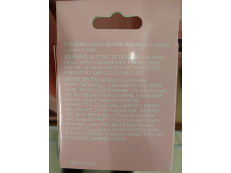 B.Pure Glow Up Night Moisturizer, Watermelon Extract & Niacinamide, 2 fl oz/60 mL