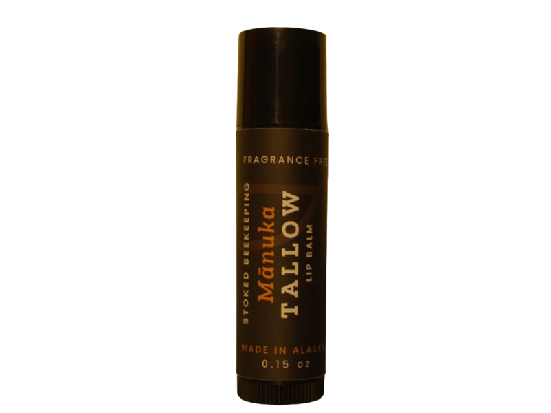 Stoked Beekeeping Co. Manuka Tallow Lip Balm, Fragrance Free, 0.15 oz