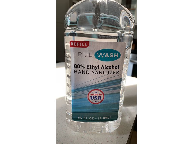 True Wash 80% Ethyl Alcohol Hand Sanitizer, 64 fl oz/1.89 L