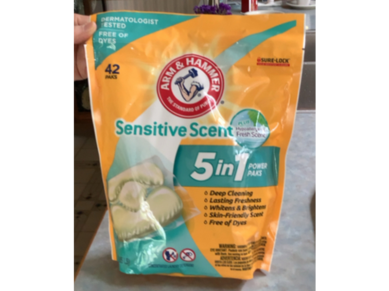 Arm & Hammer 5 In 1 Power Packs, Sensitive Scent, Hypoallergenic & Fresh Scent, 42 Loads