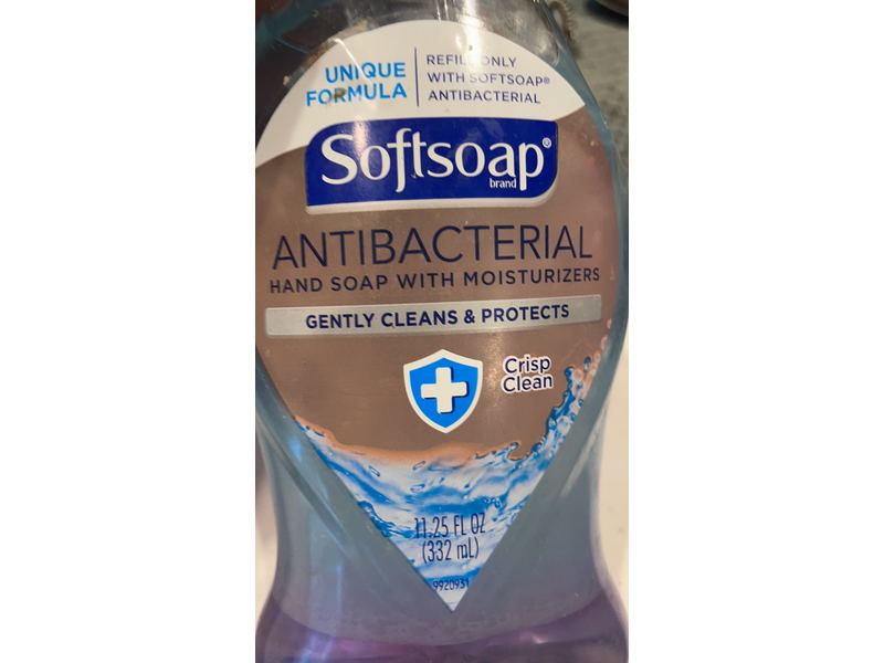 Softsoap Antibacterial Moisturizing Hand Soap, Crisp Clean, 11.25 fl oz/332 mL, Pack Of 3