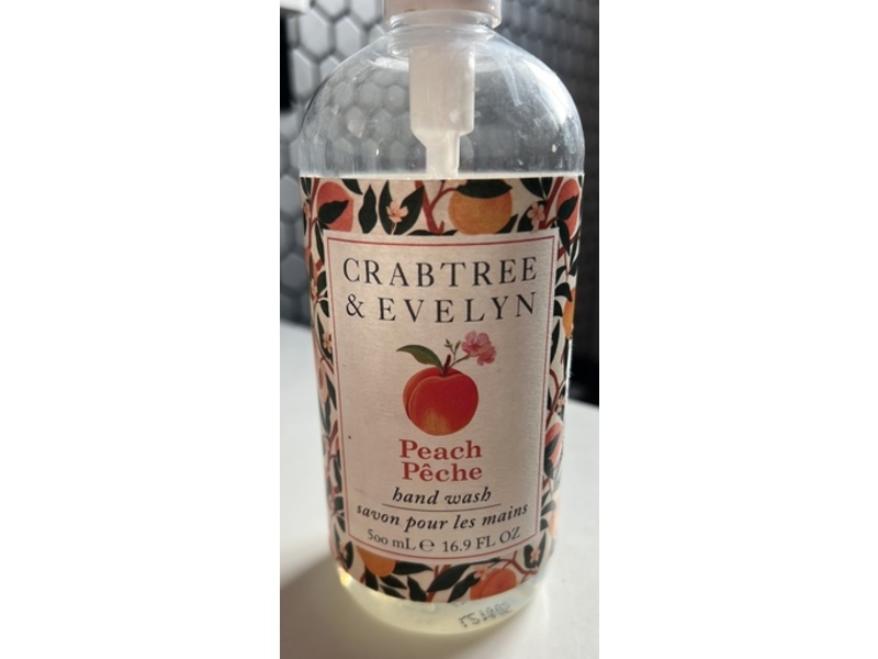 Crabtree & Evelyn Hand Wash, Peach 16.9 fl oz/500 mL