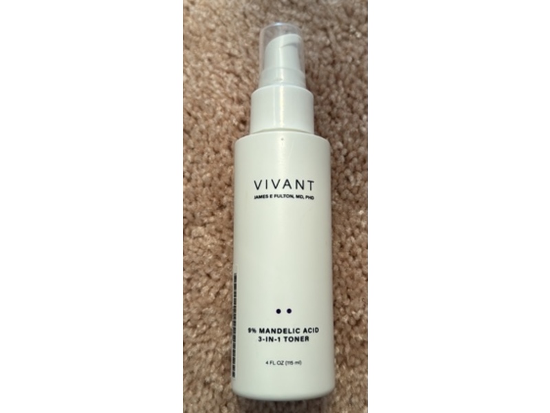 Vivant 3-In-1 Toner, 9% Madelic Acid, 4 fl oz/115 mL