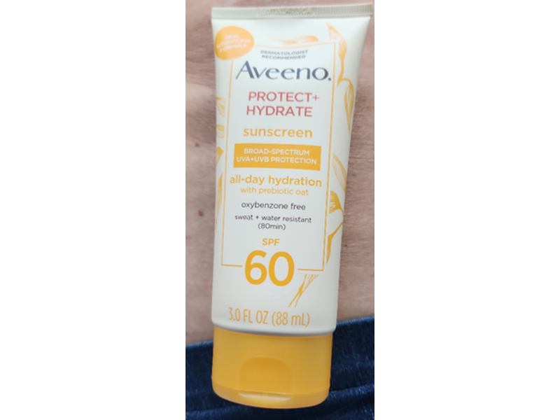Aveeno Protect + Hydrate Sunscreen Lotion, SPF 60, 3 fl oz/88 mL