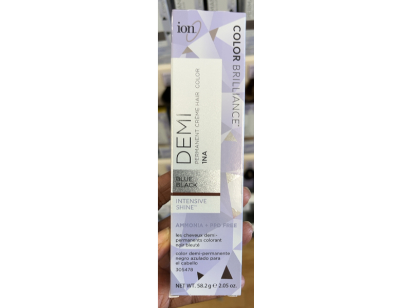 Ion Intensive Shine Demi Permanent Creme Hair Color, 1NA Blue Black, 2.05 oz/58.2 g