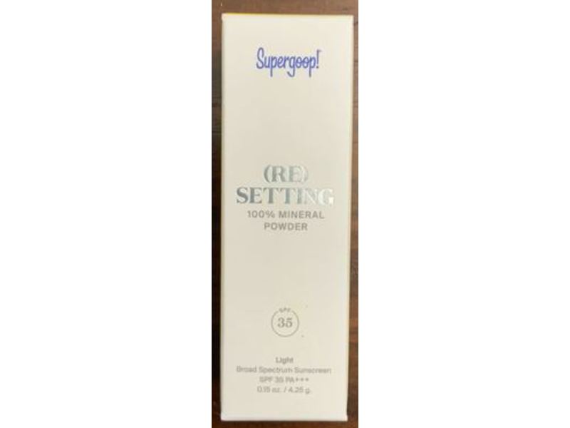 Supergoop! (Re)setting 100% Mineral Powder, Spf 35, Light, 0.15 oz
