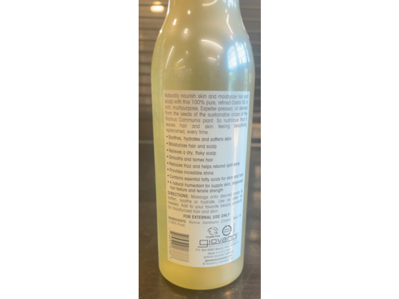 Giovanni Smoothing Castor Oil, Hexane Free, 8.5 fl oz/250 mL