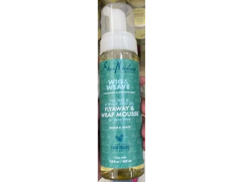 Sheamoisture Wig & Weave Flyaway & Wrap Mousse ,Aloe Vera, Tea Tree & Borage Seed Oil, 7.5 fl oz/222 mL
