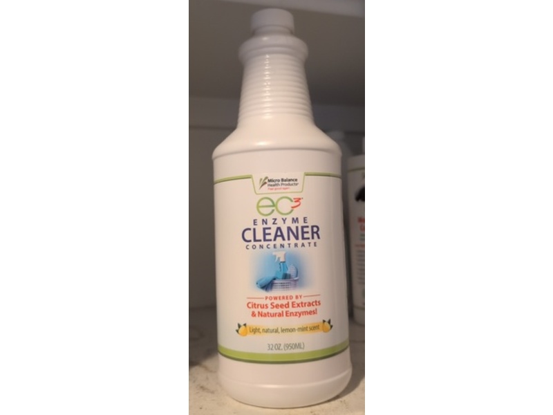 EC3 Enzyme Cleaner Concentrate, Lemon-Mint Scent, 32 oz/950 mL