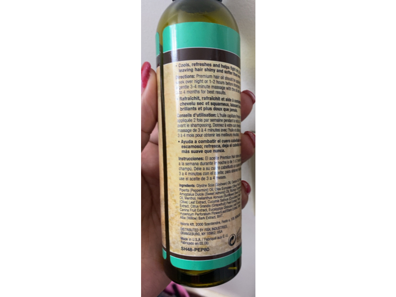 Difeel Peppermint Premium Hair Oil, 7.78 fl oz/230 mL