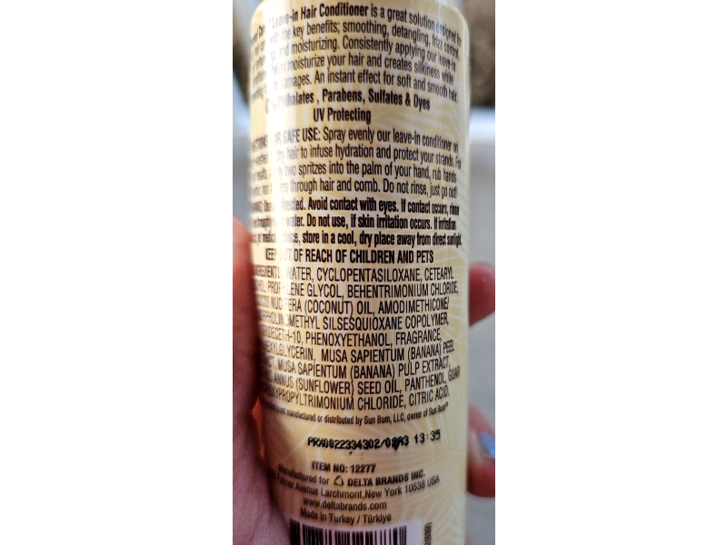 Personal Care 3-In-1 leave In Hair Conditioner, 4 fl oz/118 mL