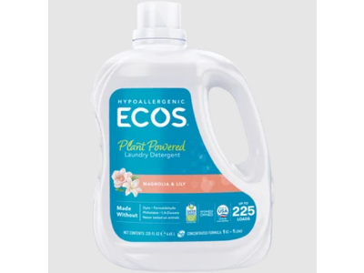 Ecos Plant Powered Laundry Detergent, Magnolia & Lily, 225 Loads, 225 fl oz/ 6.65 L
