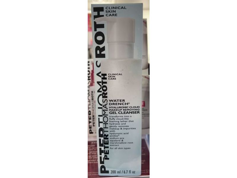 Peter Thomas Roth Makeup Removing Gel Cleanser, Water Drench Hyaluronic Cloud, 6.7 fl oz/200 mL