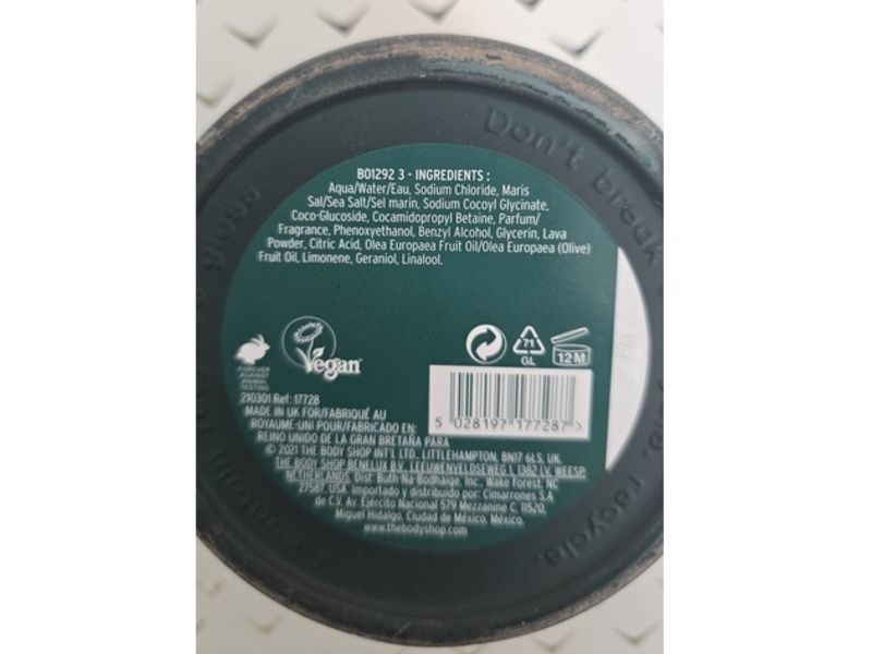 The Body Shop Breathe Whisked Body Polish, Eucalyptus & Rosemary, 7.7 oz/200 mL