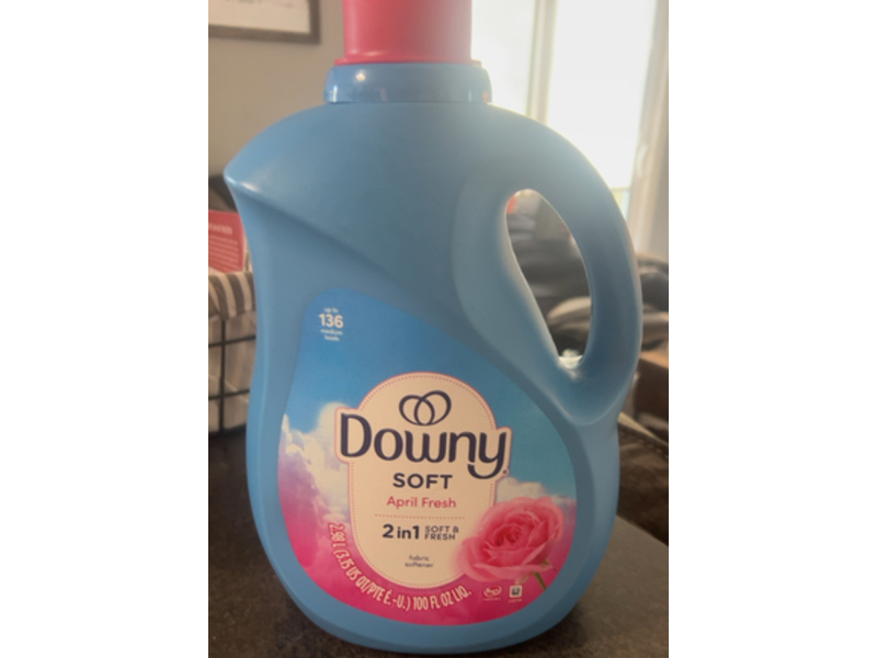 Downy 2 In 1 Soft & Fresh Fabric Softener, April Fresh, 136 Loads, 100 fl oz/2.98 L