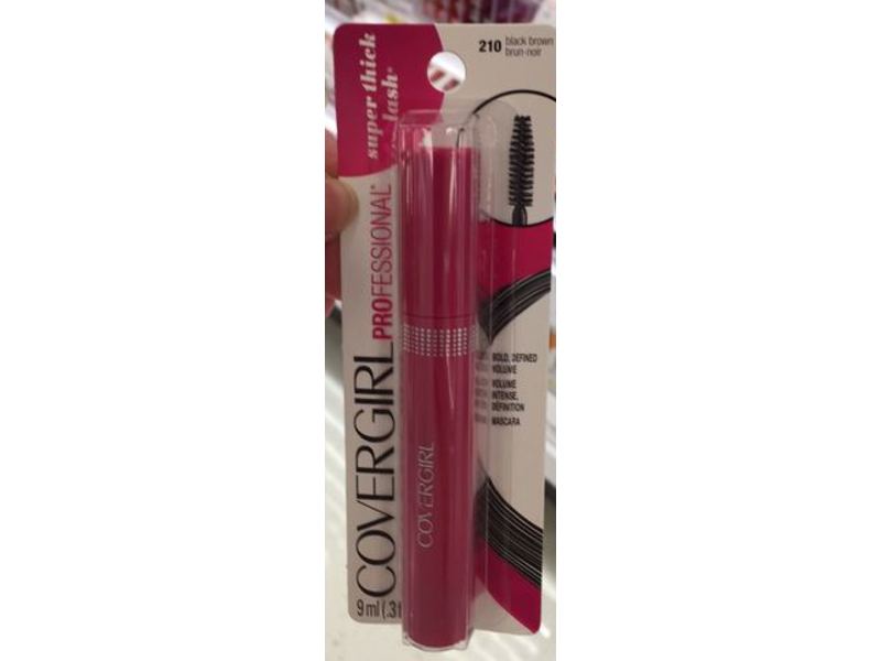 CoverGirl Professional Super Thick Lash Mascara, 210 Black Brown, 0.3 fl oz/9 mL