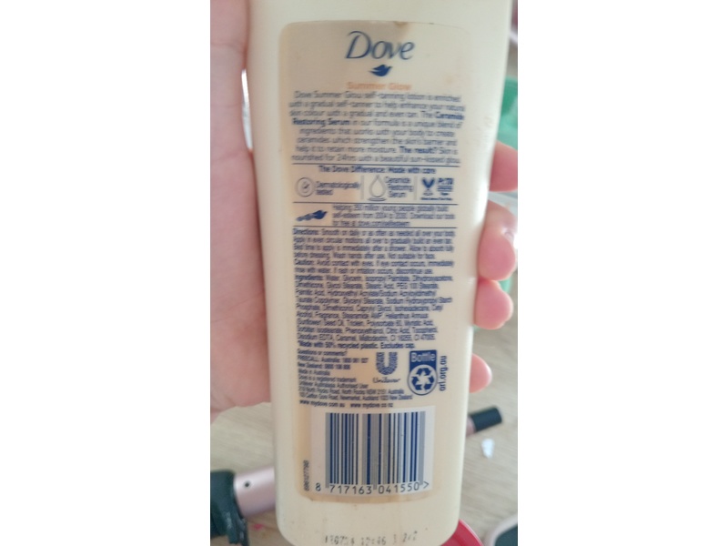 Dove Summer Glow Nourishing Lotion, Fair To Medium Skin, 250 m