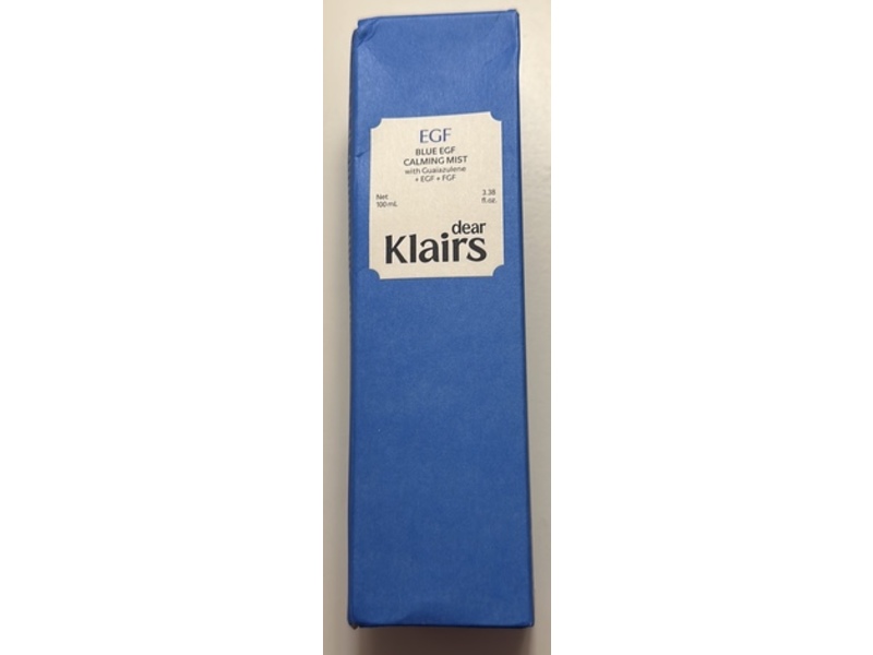 DearKlairs Blue EGF Calming Mist, 3.38 fl oz/100 mL