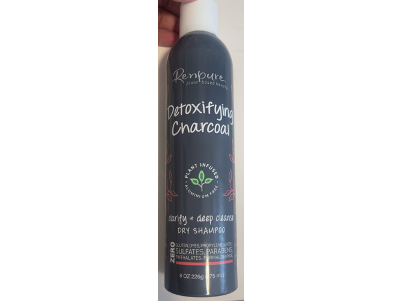 Renpure Detoxifying Charcoal Dry Shampoo, Clarify + Deep Cleanse, 8 oz/175 mL