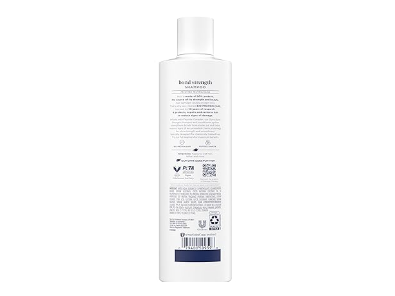 Dove Bond Strength Shampoo, Peptide Complex, 12 fl oz/355 mL