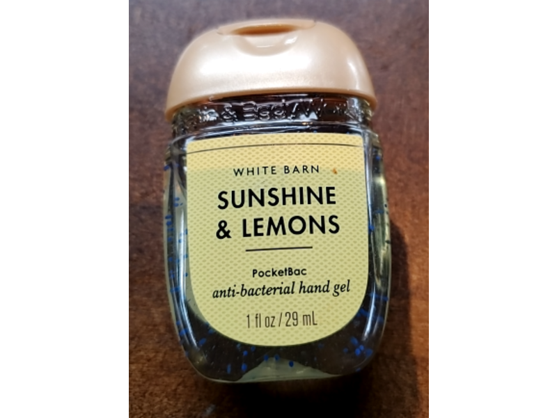 White Barn Anti-Bacterial Hand Gel, Sunshine & Lemons, 1 fl oz/29 mL
