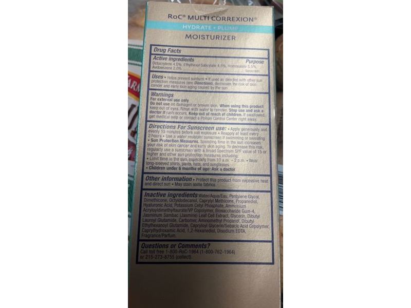Roc Multi Correxion Moisturizer, Hydrate + Plump, SPF 30, 1.7 fl oz/50 mL
