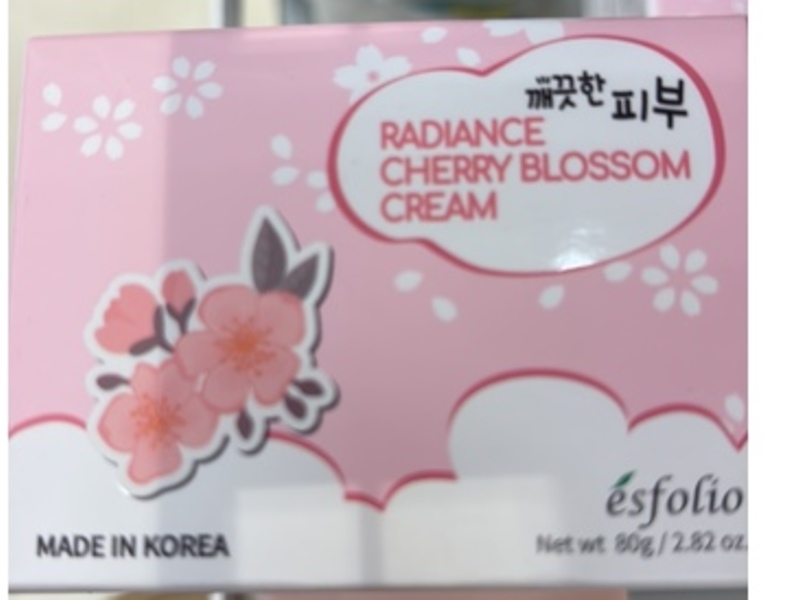 Esfolio Pure Skin Radiance Cherry Blossom Cream, 2.82 oz/80 g