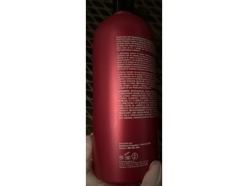 Zotos Professional Quantum Riveting Reds Color Replenishing Shampoo, 33.8 fl oz/1 L