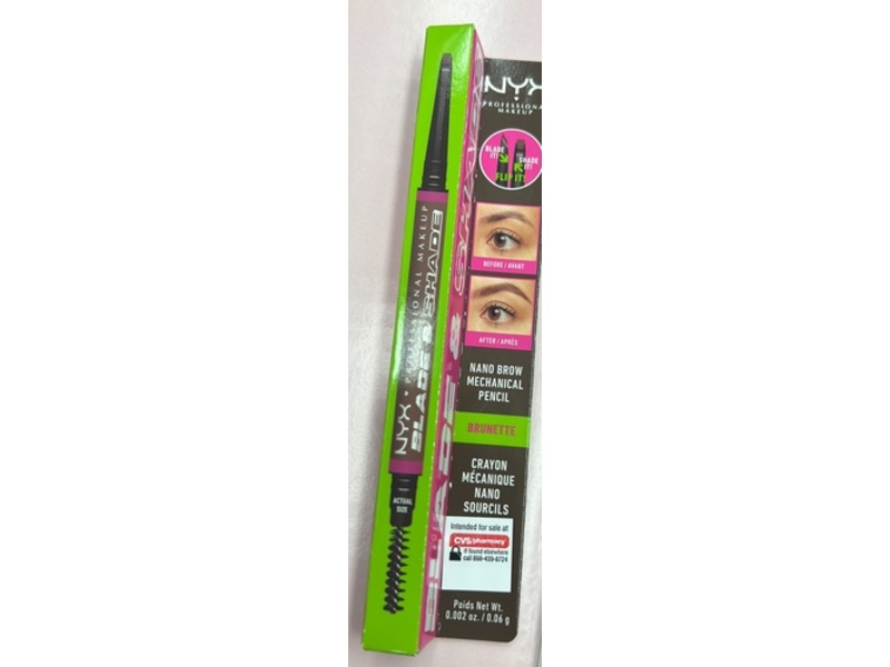 Nyx Professional Makeup Blade & Shade Nano Brow Pencil, 09 Brunette, 0.002 oz/0.06 g