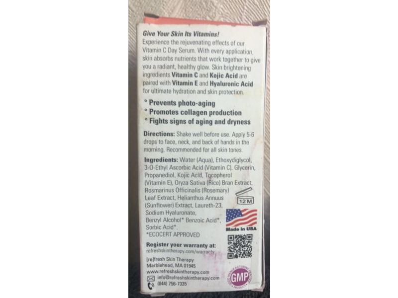 Refresh Ultra-Light Day Serum, Vitamin C, 1 fl oz/30 mL