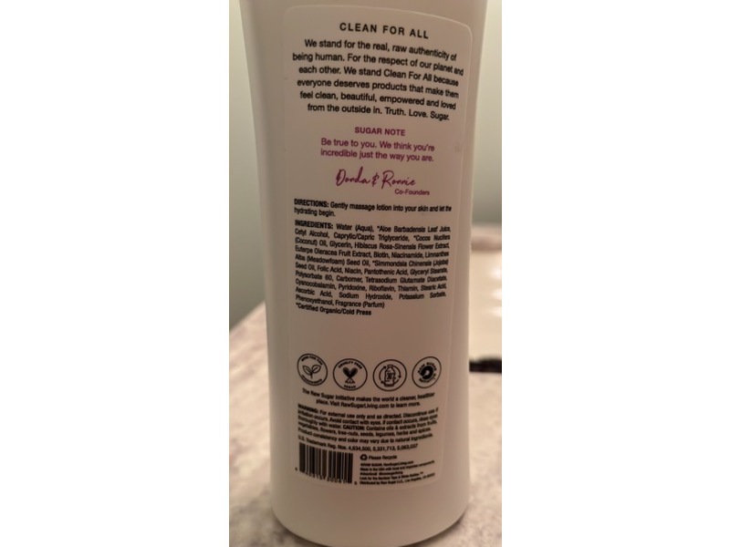 Raw Sugar Brightening Moisture Loving Lotion, Hibiscus + Island Fruit, 16 fl oz/473 mL