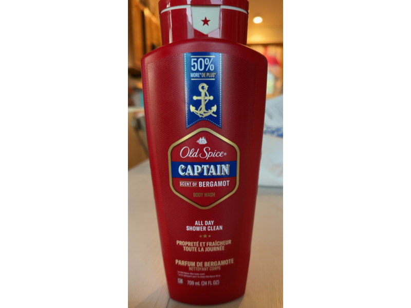 Old Spice Collection Captain Body Wash, Scented, Nettoyant Corps, 24 fl oz/709 mL
