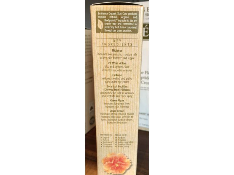 Eminence Organic Skincare Hibiscus Ultra Lift Eye Cream, 0.5 fl oz/15 mL