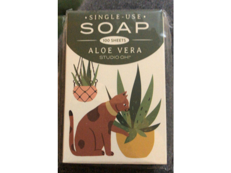 Studio Oh Sngle Use Soap, Aloe Vera, 100 Sheets