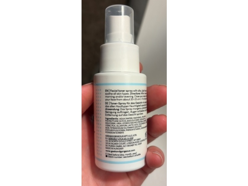 Geek & Gorgeous 101 Liquid Hydration Toner, 5% Panthenol + Nmf, 1.69 fl oz/50 mL