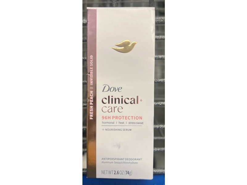 Dove Clinical + Care Nourishing Serum + Antiperspirant Deodorant, Fresh Peach, 2.6 oz/74 g
