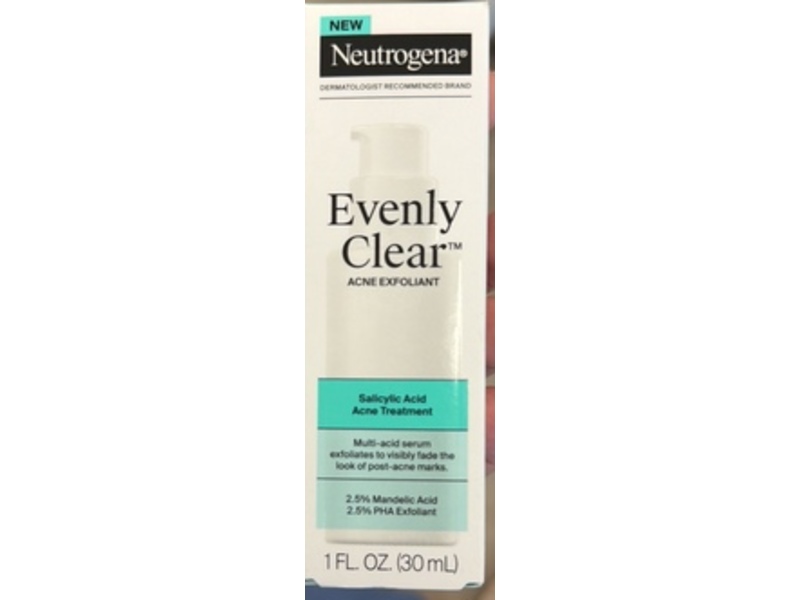 Neutrogena Evenly Clear Multi-Acid Serum, Salicylic Acid, 1 fl oz/30 mL
