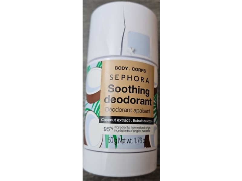 Sephora Soothing Deodorant, Coconut, 1.76 oz/50 g