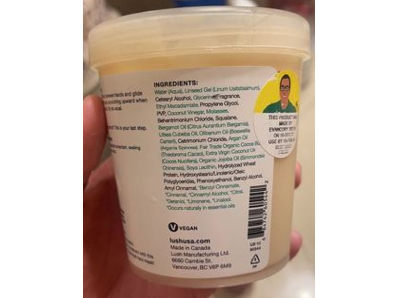 Lush Curl Power Hair Cream, Nourishing Oils & Cocoa Butter, 7.5 oz/215 g