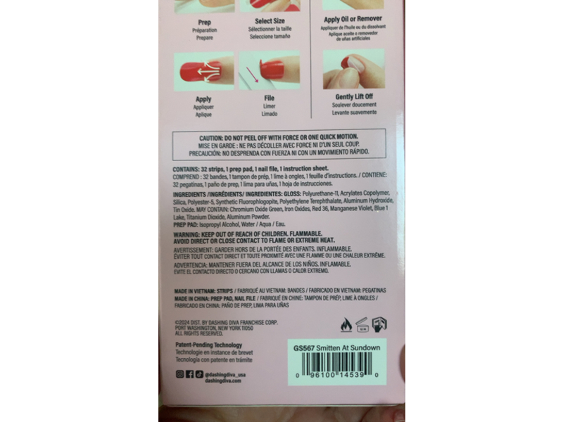 Dashing Diva Gloss Ultra Shine Gel Set, Smitten At Sundown, 32 Count