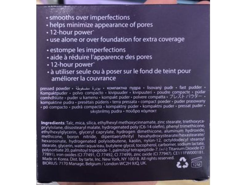 Tarte Cosmetics Shape Tape Pressed Powder, 29S Light Medium Sand, 0.39 oz/11 g