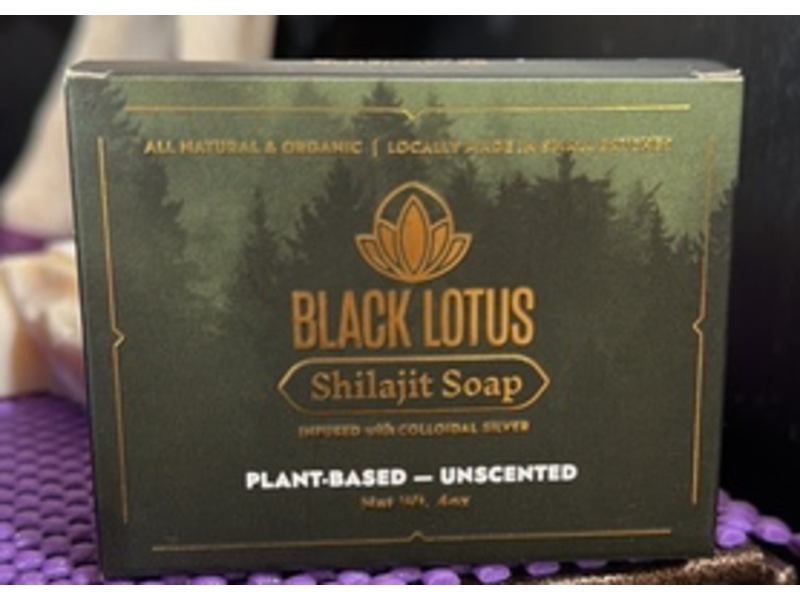 Black Lotus Shilajit Soap, Plant-Based - Unscented, 4 oz