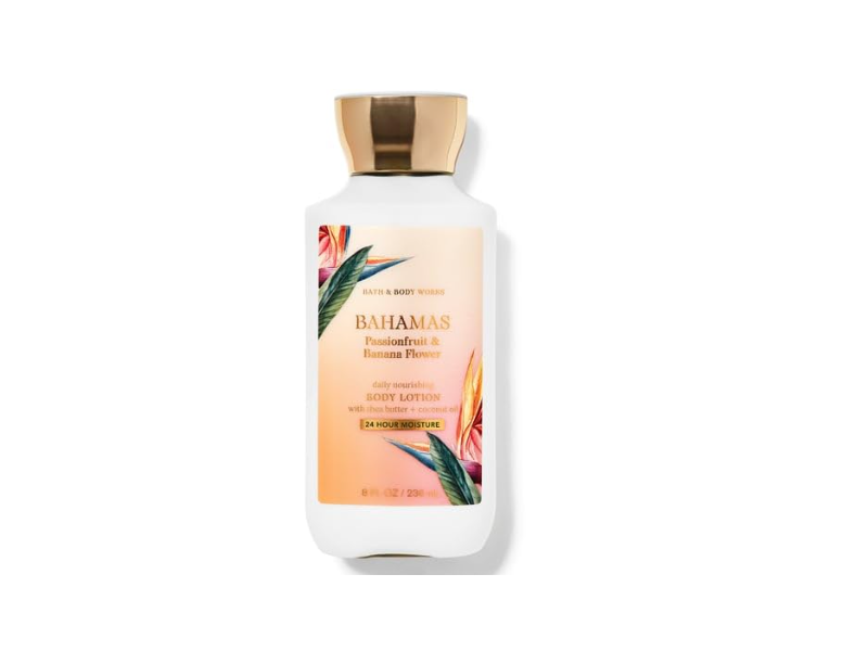 Bath & Body Works Bahamas Body Lotion, Passion Fruit & Banana Flower, 8 fl oz/236 mL