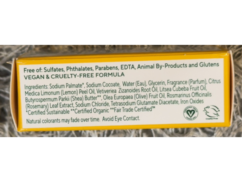 Sof Triple Milled Soap, Lemon Verbena, 1.7 oz/48 g