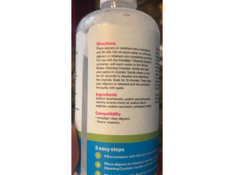 Invisalign Cleaning Crystals+, Fresh Mint, 10.6 oz/300 g