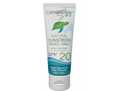 Caribbean Sol Natural Sunscreen, SPF 20, 2 oz/57 g