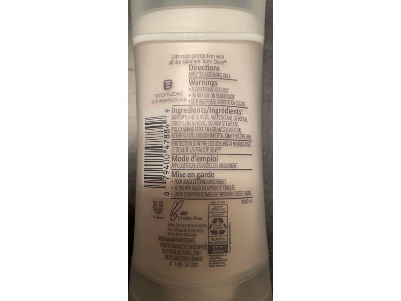 Dove 0% Aluminum Deodorant, Shea Butter Scent