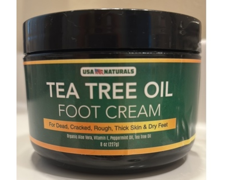 USA Naturals Tea Tree Oil Foot Cream, 8 oz/227 g