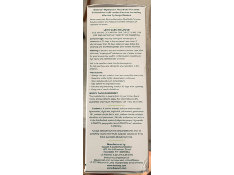 Bausch + Lomb Biotrue Hydration Plus Multi-Purpose Solution, 10 fl oz/296 mL