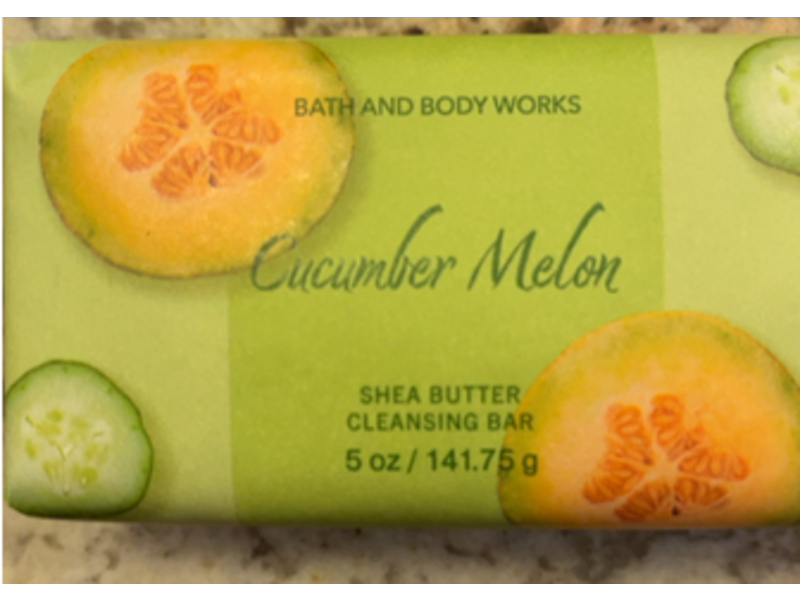 Bath & Body Works Shea Butter Cleansing Bar, Cucumber Melon, 5 oz/141.75g